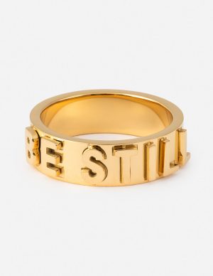 Be Still 3D Letter Ring