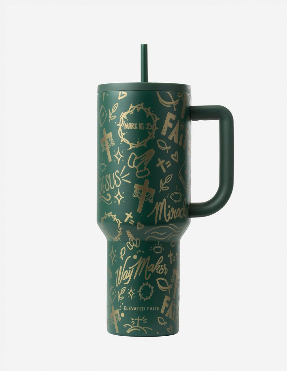 Green Allover Print 40 oz Ascend Tumbler