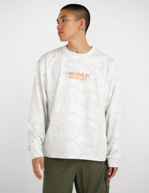 I Believe in Miracles Camo LS Heavyweight Tee
