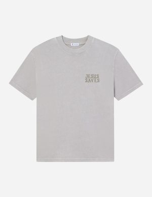 Jesus Saves Taupe Unisex Tee