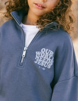 Our World Needs Jesus Kids Half-Zip