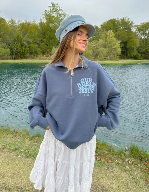 Our World Needs Jesus Women’s Half-Zip